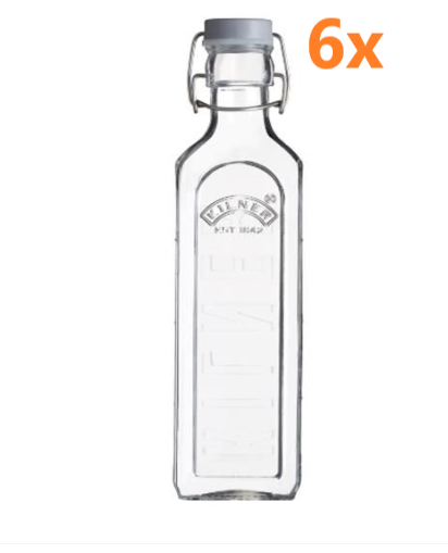 6x bouteille en verre 250 ml avec bouchon - bouteille vide avec