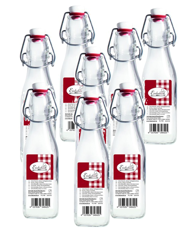 Einkochwelt - boite 12 bouteille - carre - bouchon mécanique - 250 ml - par palette - 84 boites 