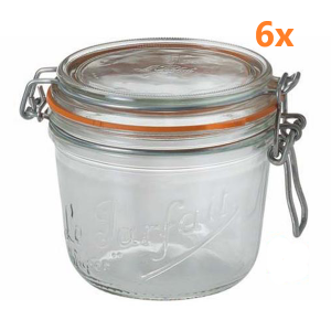 Le Parfait bocal en verre 500 ml Ø 100 mm (6 pièces) 