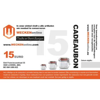 Cadeaubon WECKENonline 15 euro 