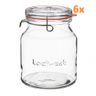 Lock-Eat bocal en verre 2 litre, bocal à conserve