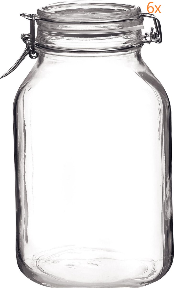 Fido bocal en verre avec fermeture mécanique 1,5 litre - Ø 90 mm (6 pièces) 